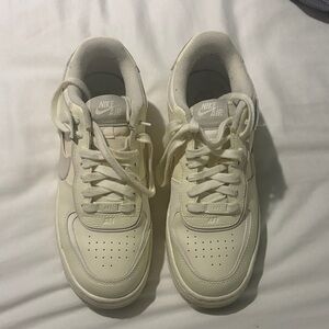 Nike Air Cream and White Sneakers